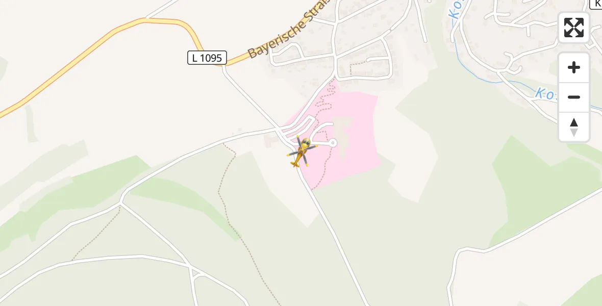 Flugroute Ambulanzhubschrauber Bad Lobenstein - Bad Lobenstein, 11 April 2026, 00:18