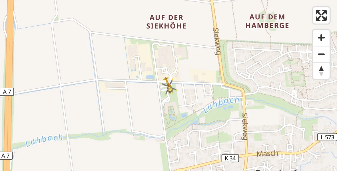 Flugroute Rettungshubschrauber Rosdorf - Rosdorf, 11 April 2026, 06:24