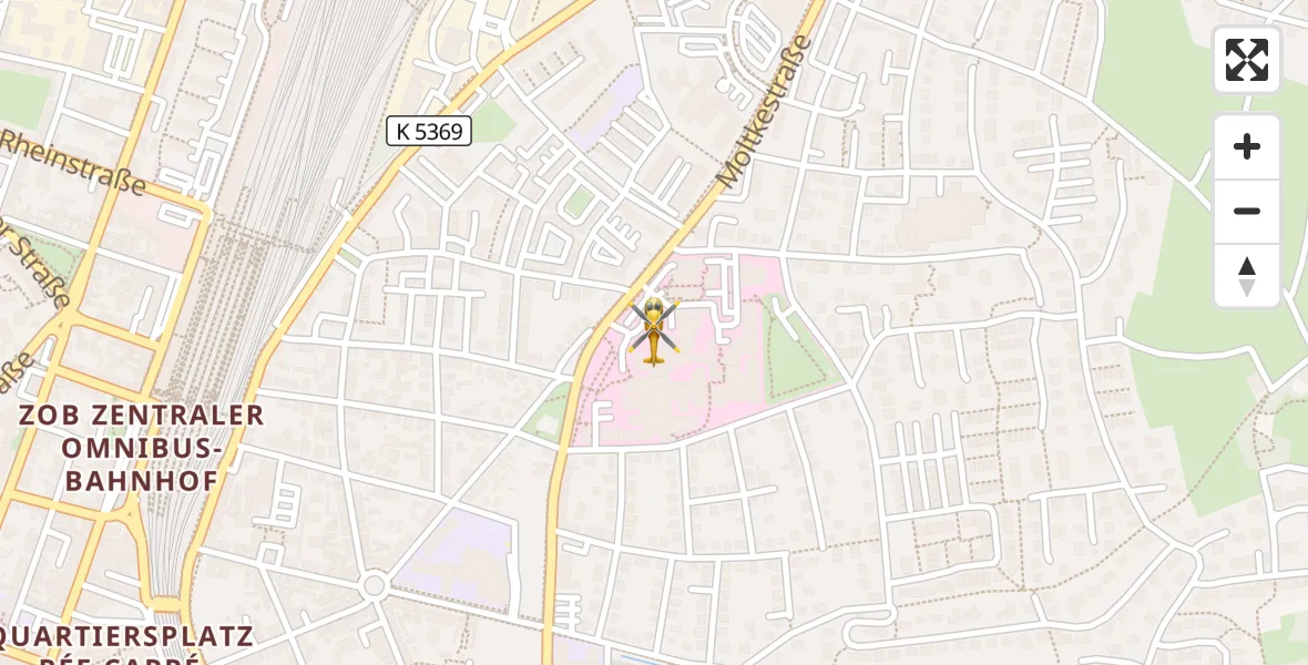 Flugroute Rettungshubschrauber Offenburg - Offenburg, 11 April 2026, 08:15