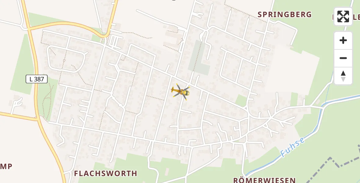 Flugroute Rettungshubschrauber Uetze - Uetze, 11 April 2026, 08:50