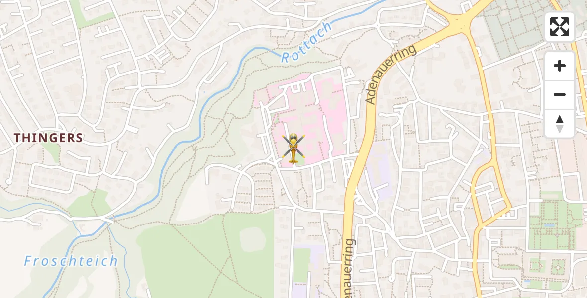 Flugroute Rettungshubschrauber Kempten (Allgäu) - Kempten (Allgäu), 11 April 2026, 09:00