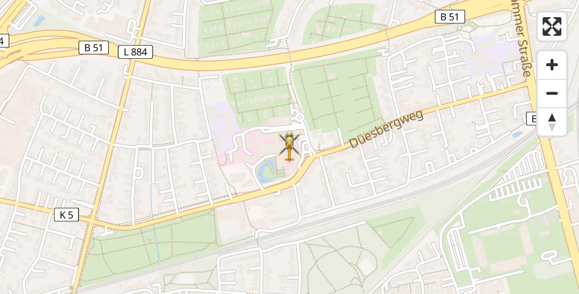 Flugroute Rettungshubschrauber Münster - Münster, 11 April 2026, 09:55