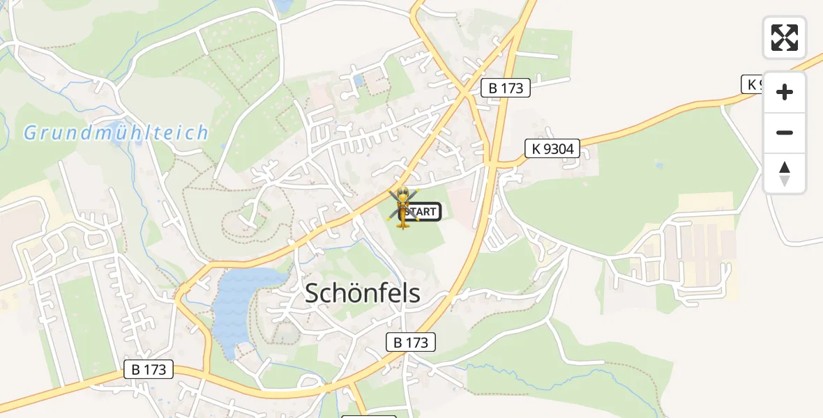 Flugroute Rettungshubschrauber Lichtentanne - Lichtentanne, 11 April 2026, 10:48