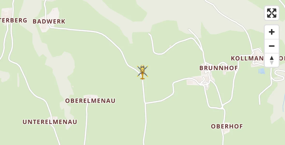 Flugroute Rettungshubschrauber Bernbeuren - Bernbeuren, 11 April 2026, 10:54