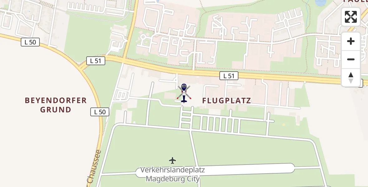 Flugroute Polizeihubschrauber Magdeburg City Flugplatz - Magdeburg City Flugplatz, 11 April 2026, 11:17