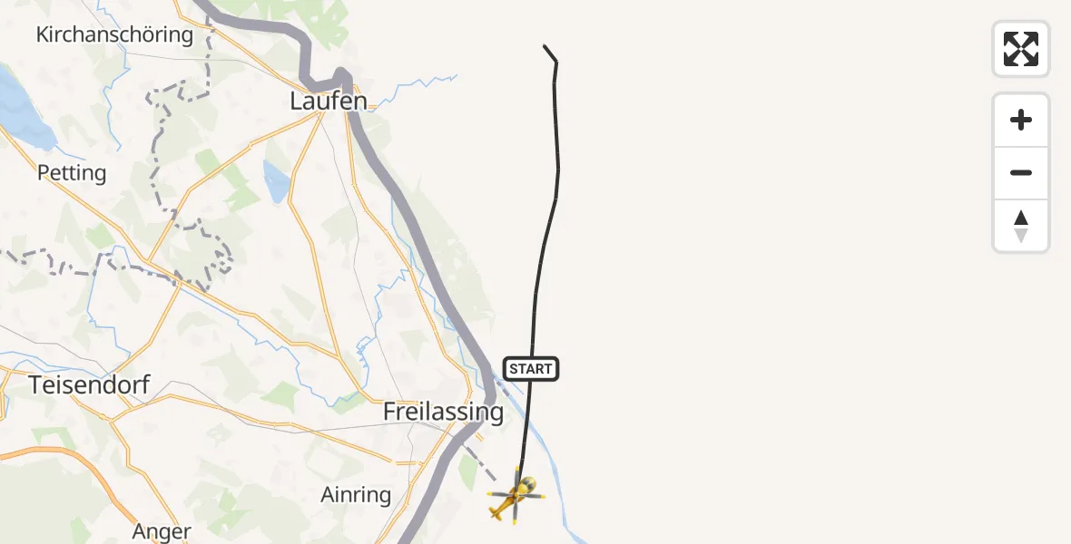 Flugroute Rettungshubschrauber Rott - Rott, 11 April 2026, 11:20
