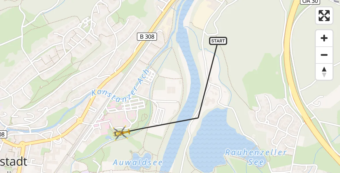 Flugroute Rettungshubschrauber Immenstadt i.Allgäu - Immenstadt i.Allgäu, 11 April 2026, 12:02