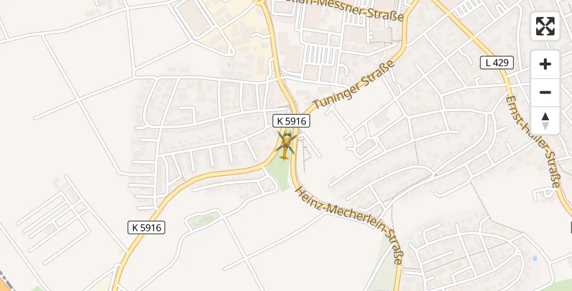 Flugroute Rettungshubschrauber Trossingen - Trossingen, 11 April 2026, 12:40
