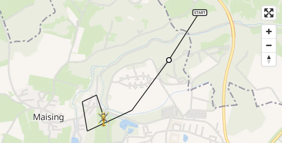 Flugroute Rettungshubschrauber Starnberg - Pöcking, 11 April 2026, 12:48