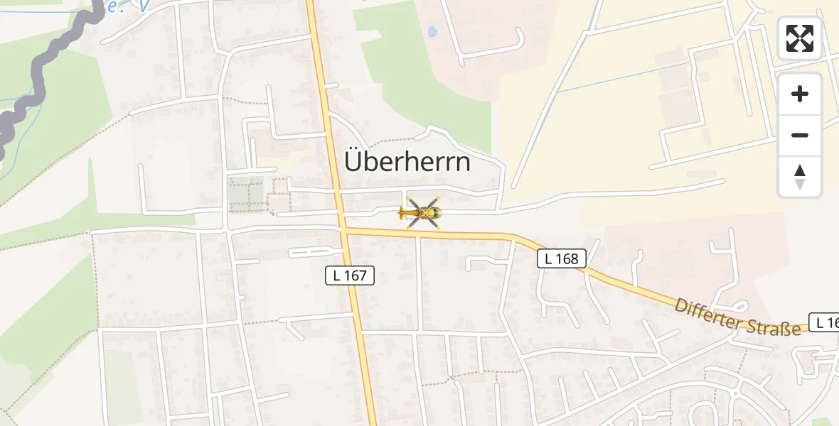 Flugroute Rettungshubschrauber Überherrn - Überherrn, 11 April 2026, 12:54