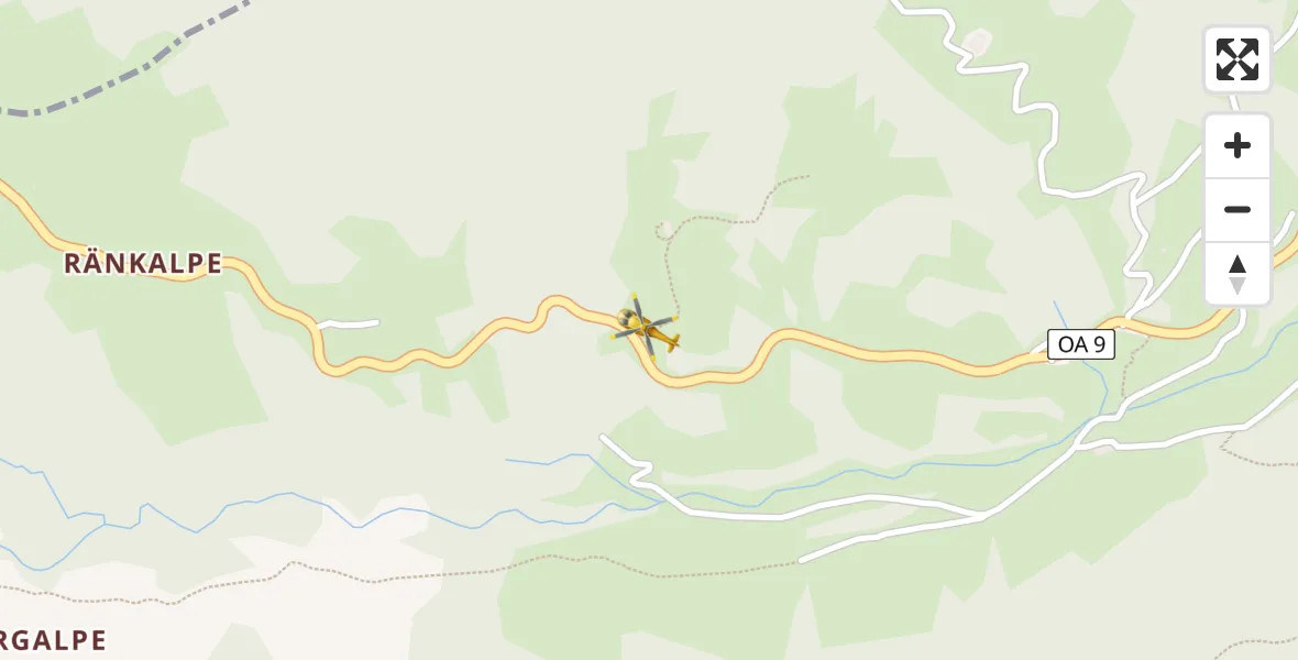 Flugroute Rettungshubschrauber Obermaiselstein - Obermaiselstein, 11 April 2026, 14:00