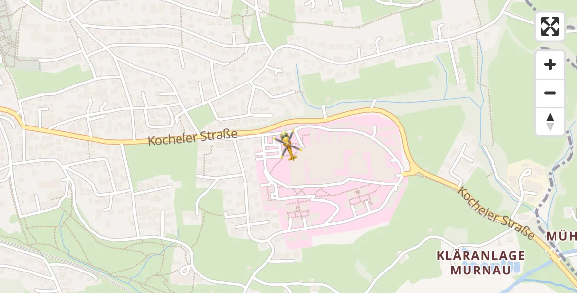 Flugroute Rettungshubschrauber Murnau Accident Hospital - Murnau Accident Hospital, 11 April 2026, 14:20