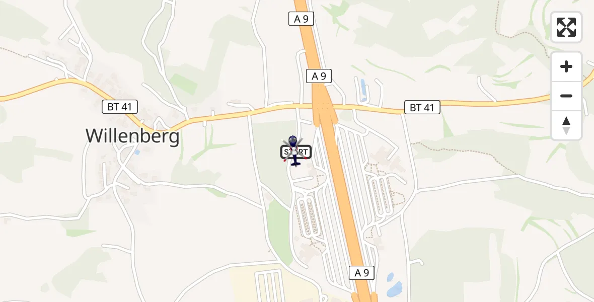Flugroute Polizeihubschrauber Pegnitz - Pegnitz, 11 April 2026, 14:48