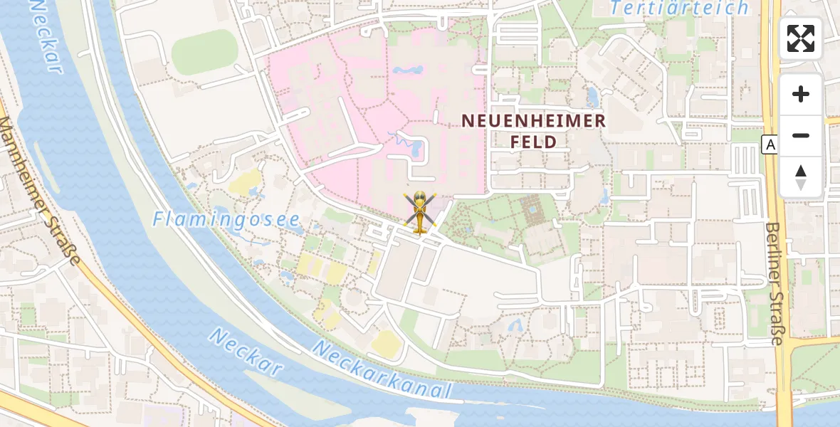 Flugroute Rettungshubschrauber Heidelberg - Heidelberg, 11 April 2026, 14:59