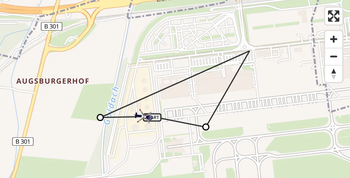 Flugroute Polizeihubschrauber Hallbergmoos - Hallbergmoos, 11 April 2026, 15:48