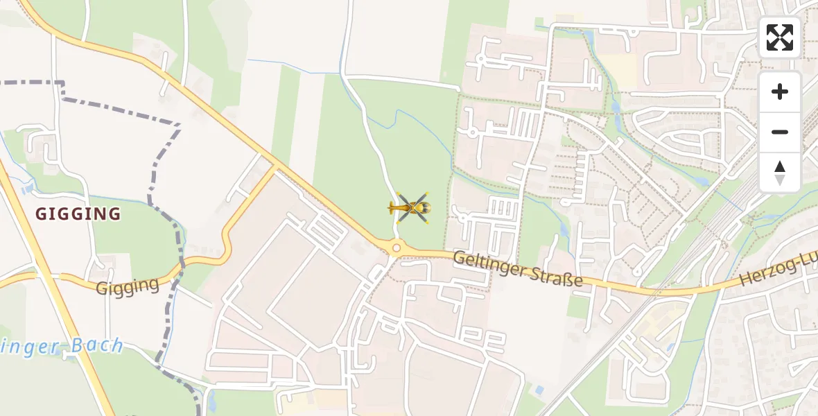 Flugroute Rettungshubschrauber Markt Schwaben - Markt Schwaben, 11 April 2026, 15:51