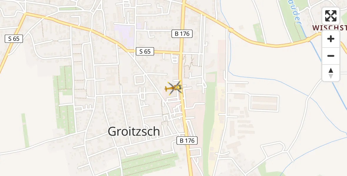 Flugroute Rettungshubschrauber Groitzsch - Groitzsch, 11 April 2026, 15:58