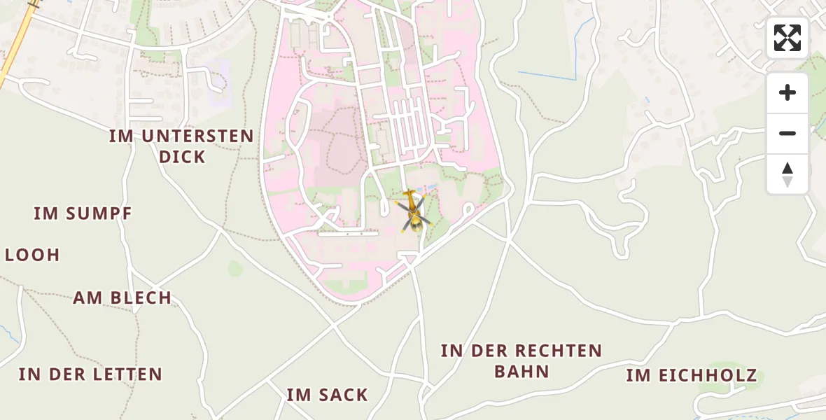 Flugroute Ambulanzhubschrauber Bonn - Bonn, 11 April 2026, 16:24