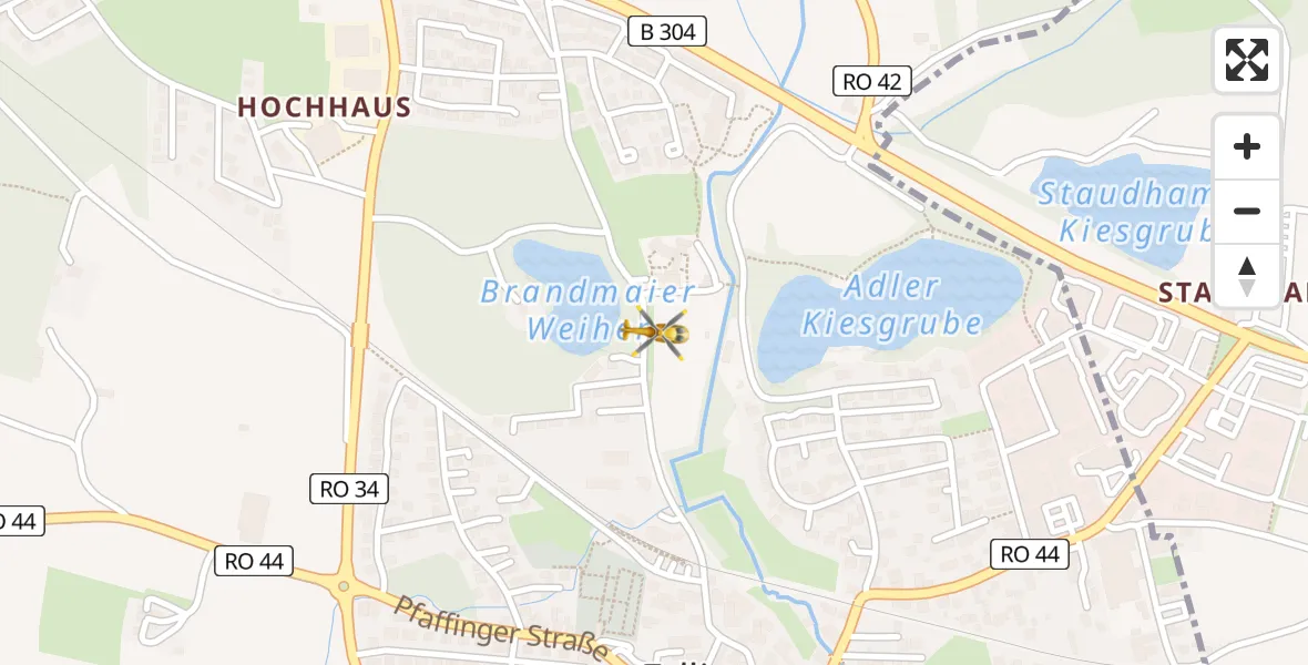 Flugroute Rettungshubschrauber Edling - Edling, 11 April 2026, 17:07