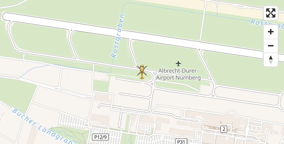 Flugroute Ambulanzhubschrauber Flughafen Nuremberg - Flughafen Nuremberg, 11 April 2026, 17:19