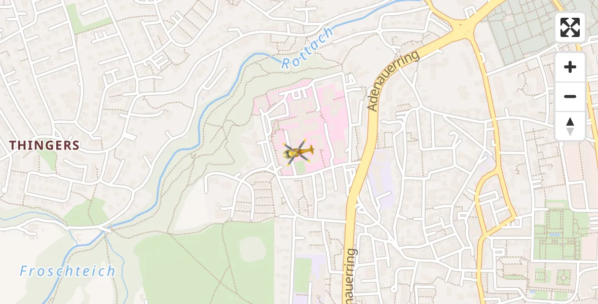 Flugroute Rettungshubschrauber Kempten (Allgäu) - Kempten (Allgäu), 11 April 2026, 17:26