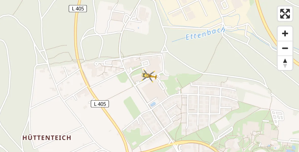 Flugroute Rettungshubschrauber Freudenstadt - Freudenstadt, 11 April 2026, 18:06