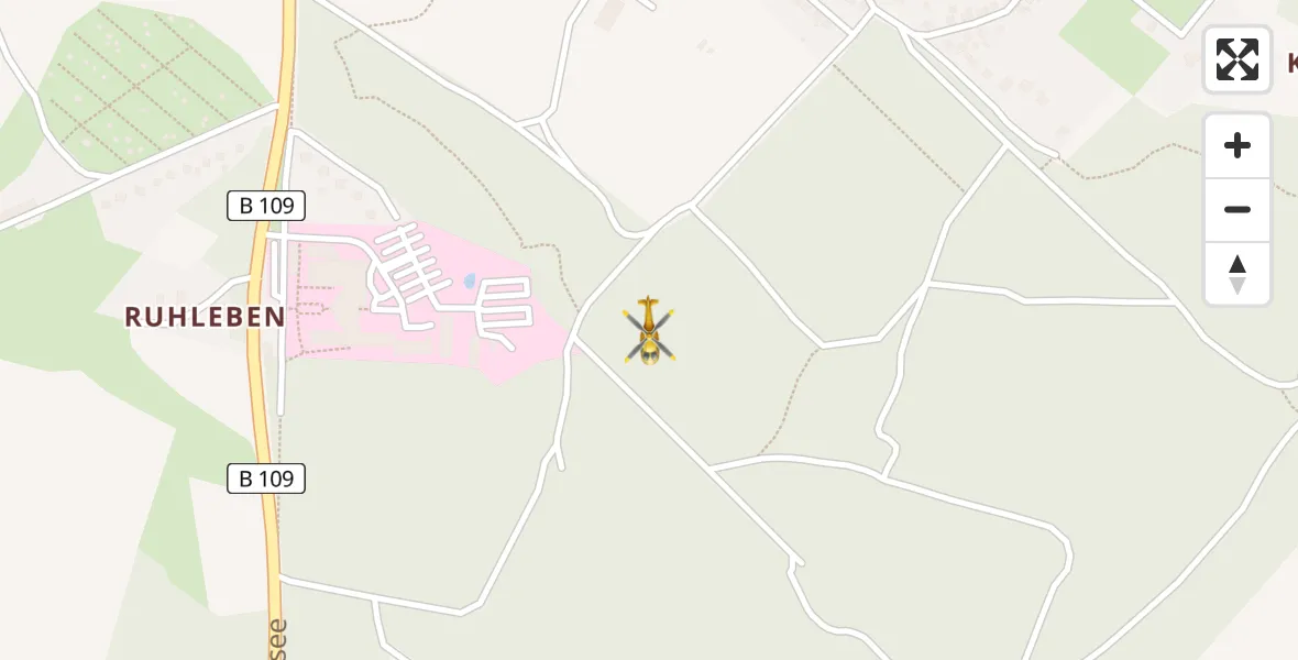 Flugroute Rettungshubschrauber Pasewalk - Pasewalk, 11 April 2026, 18:46