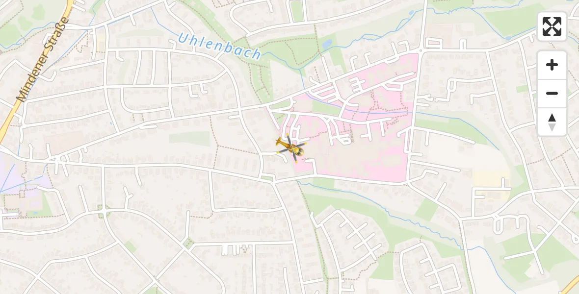 Flugroute Ambulanzhubschrauber Herford - Herford, 11 April 2026, 19:04