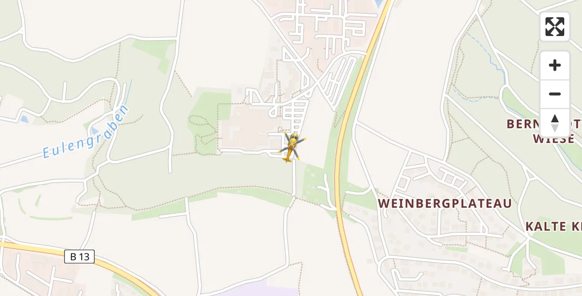 Flugroute Ambulanzhubschrauber Ansbach - Ansbach, 11 April 2026, 19:07