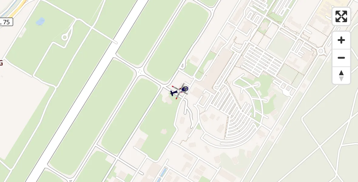 Flugroute Polizeihubschrauber Karlsruhe Baden-Baden Flughafen - Karlsruhe Baden-Baden Flughafen, 11 April 2026, 23:55