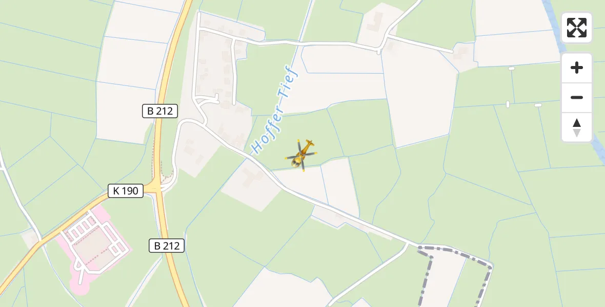 Flugroute Rettungshubschrauber Nordenham - Nordenham, 12 April 2026, 07:20