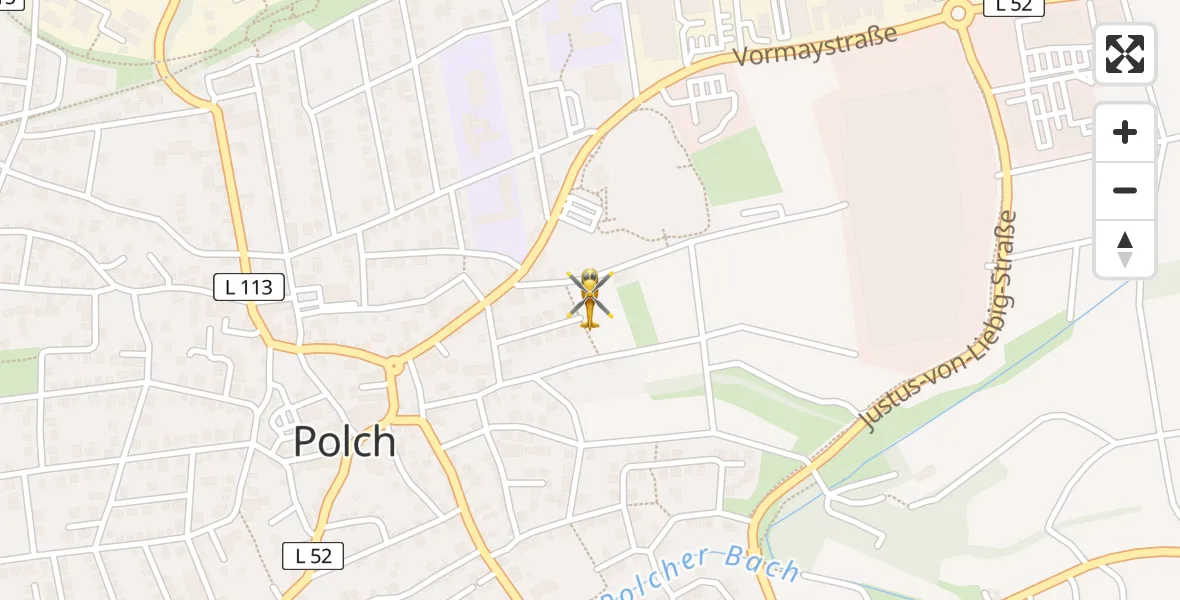 Flugroute Rettungshubschrauber Polch - Polch, 12 April 2026, 07:56