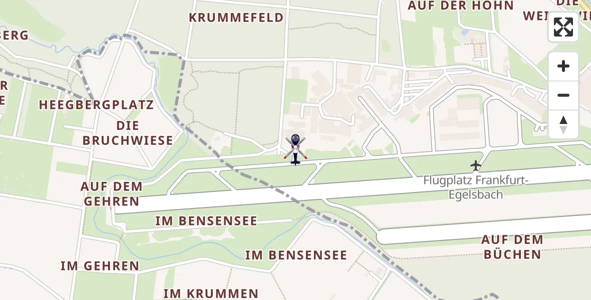 Flugroute Polizeihubschrauber Flughafen Frankfurt-Egelsbach - Flughafen Frankfurt-Egelsbach, 12 April 2026, 10:52