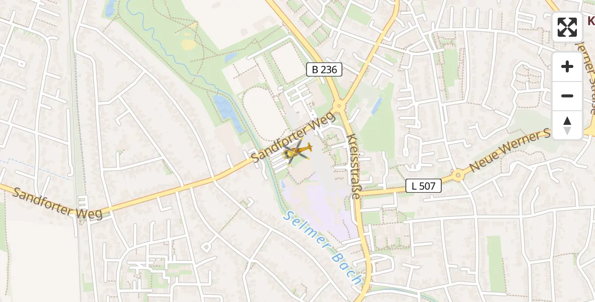 Flugroute Rettungshubschrauber Selm - Selm, 12 April 2026, 12:37