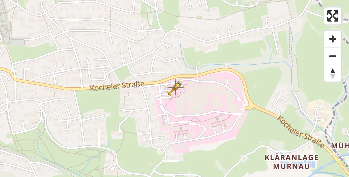 Flugroute Rettungshubschrauber Murnau Accident Hospital - Murnau Accident Hospital, 12 April 2026, 12:52