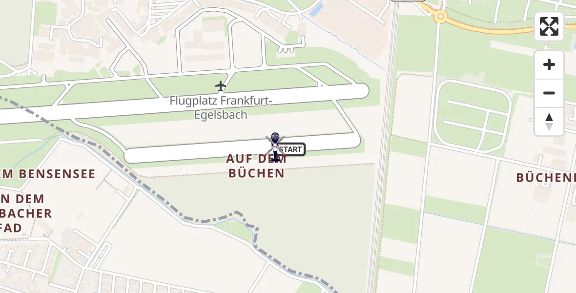 Flugroute Polizeihubschrauber Flughafen Frankfurt-Egelsbach - Flughafen Frankfurt-Egelsbach, 12 April 2026, 13:59