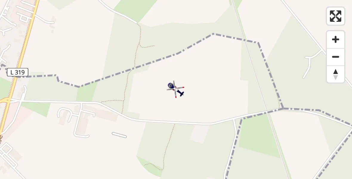 Flugroute Polizeihubschrauber Bad Bramstedt Hubschrauberlandeplatz - Bad Bramstedt Hubschrauberlandeplatz, 12 April 2026, 14:27