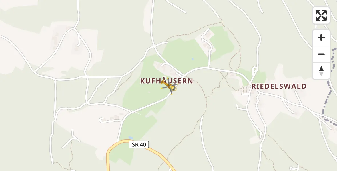 Flugroute Rettungshubschrauber Haibach - Haibach, 12 April 2026, 15:33