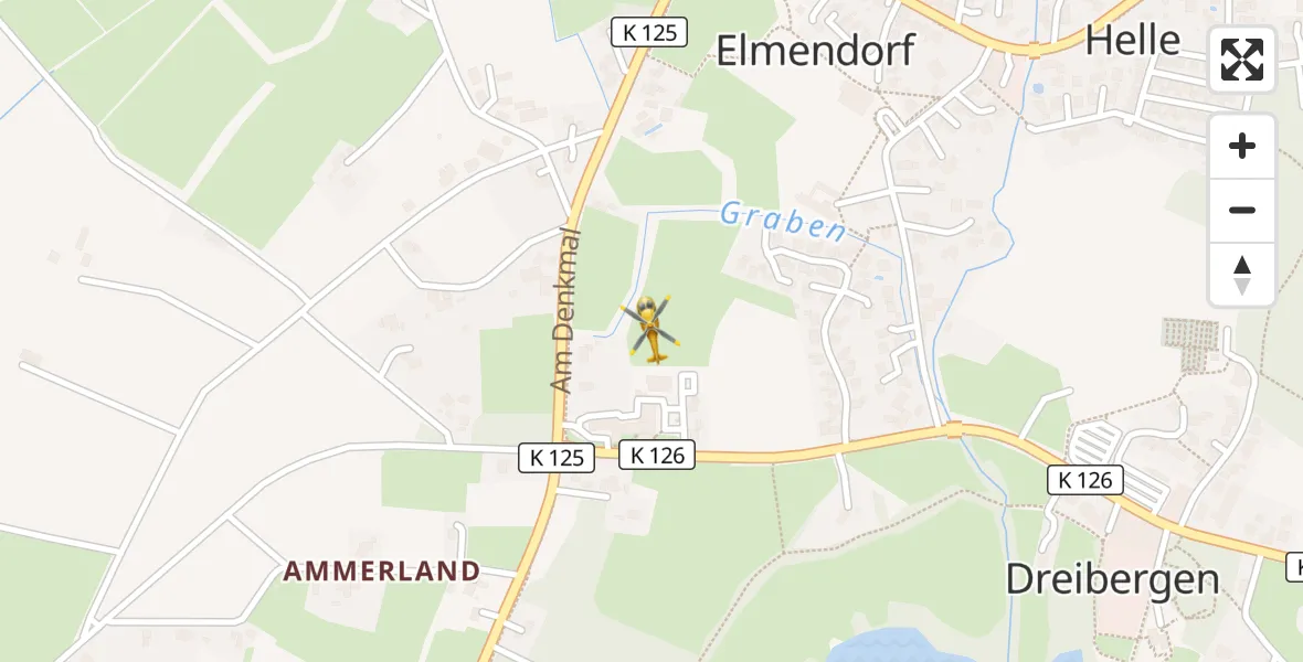 Flugroute Rettungshubschrauber Bad Zwischenahn - Bad Zwischenahn, 12 April 2026, 15:38