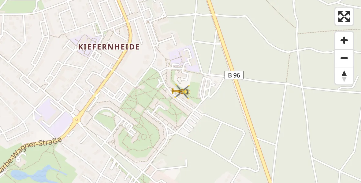 Flugroute Rettungshubschrauber Neustrelitz - Neustrelitz, 12 April 2026, 16:31