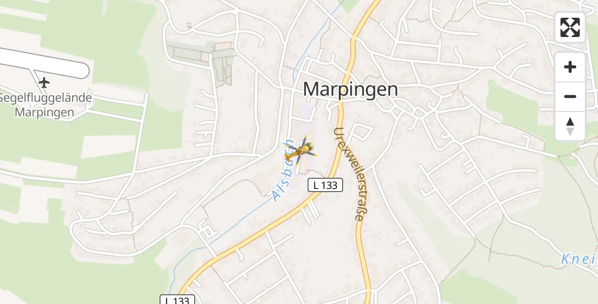 Flugroute Rettungshubschrauber Marpingen - Marpingen, 12 April 2026, 16:33