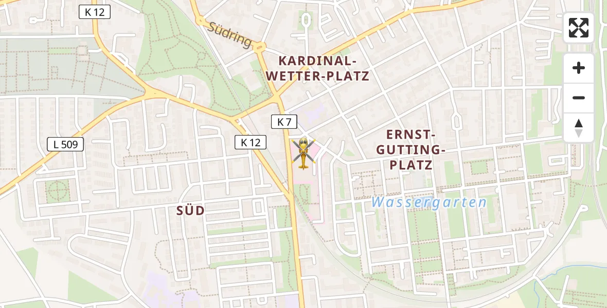 Flugroute Rettungshubschrauber Landau in der Pfalz - Landau in der Pfalz, 12 April 2026, 17:49
