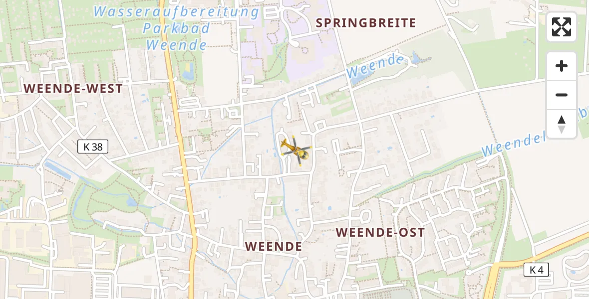 Flugroute Ambulanzhubschrauber Göttingen - Göttingen, 12 April 2026, 22:36