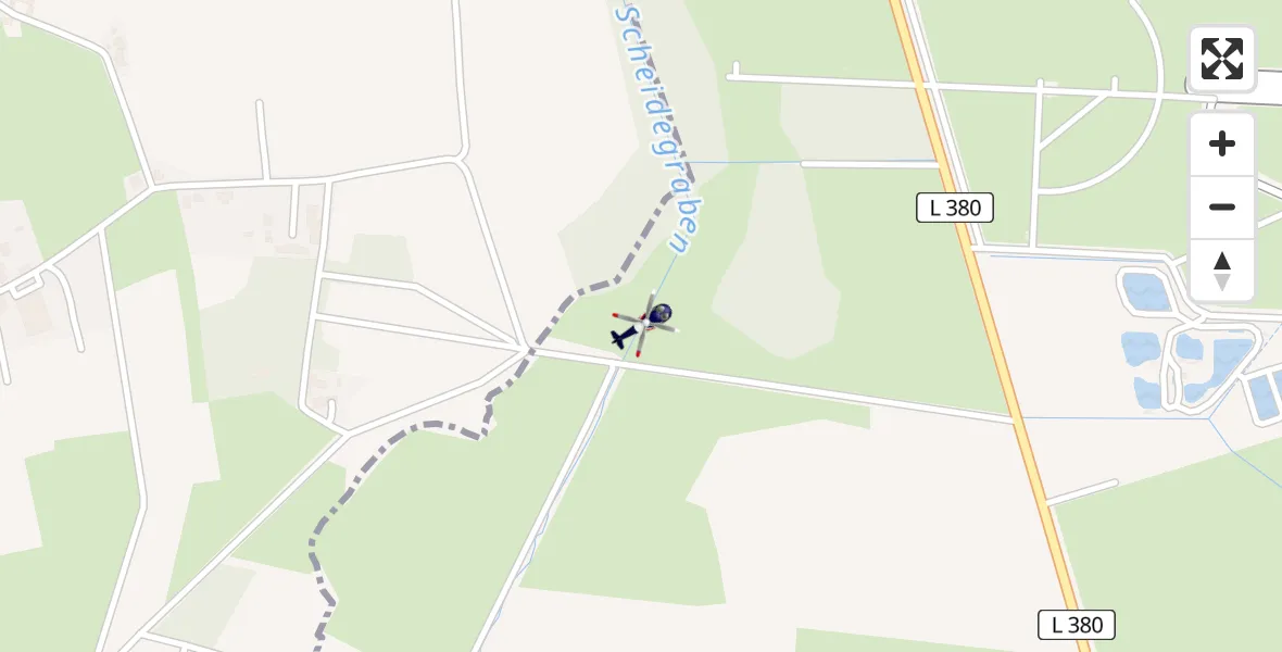 Flugroute Polizeihubschrauber Langenhagen - Langenhagen, 13 April 2026, 00:03
