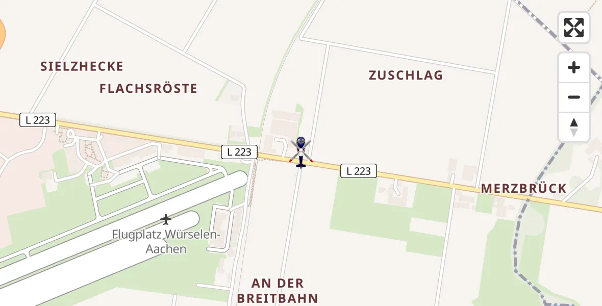 Flugroute Polizeihubschrauber Würselen - Würselen, 13 April 2026, 04:12