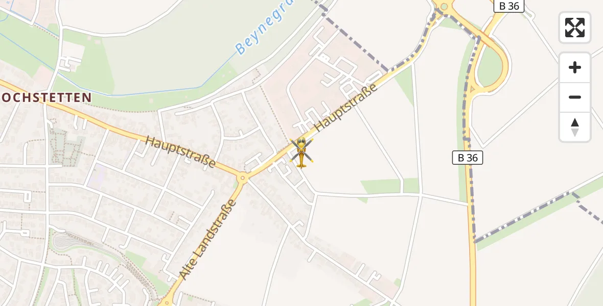 Flugroute Rettungshubschrauber Linkenheim-Hochstetten - Linkenheim-Hochstetten, 13 April 2026, 07:27