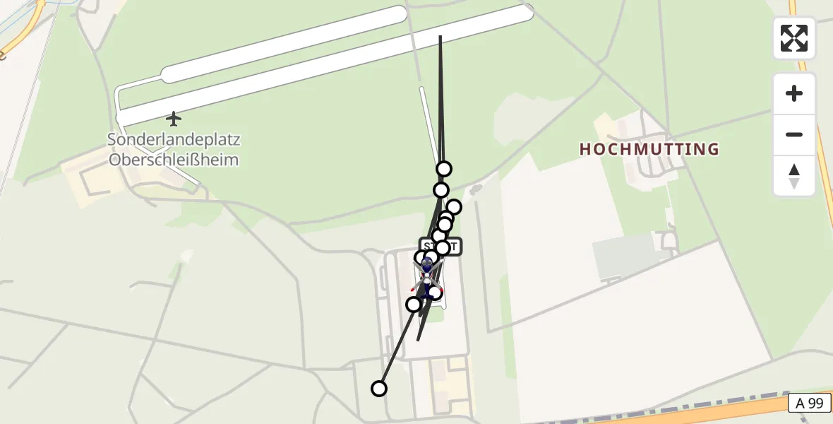 Flugroute Polizeihubschrauber Oberschleißheim - Oberschleißheim, 13 April 2026, 07:34