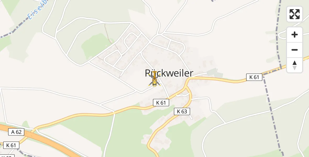 Flugroute Rettungshubschrauber Rückweiler - Rückweiler, 13 April 2026, 08:07
