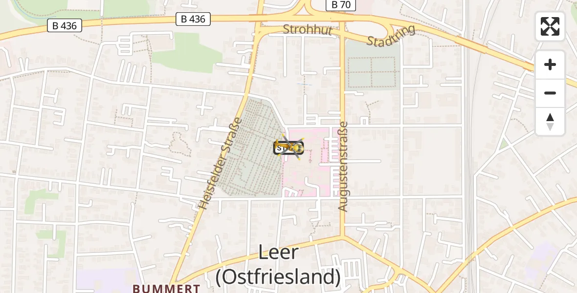 Flugroute Rettungshubschrauber Leer (Ostfriesland) - Leer (Ostfriesland), 13 April 2026, 09:21