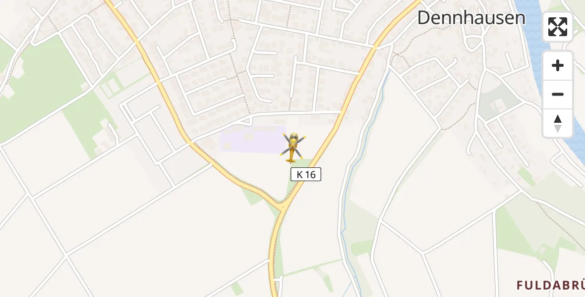 Flugroute Rettungshubschrauber Fuldabrück - Fuldabrück, 13 April 2026, 10:30